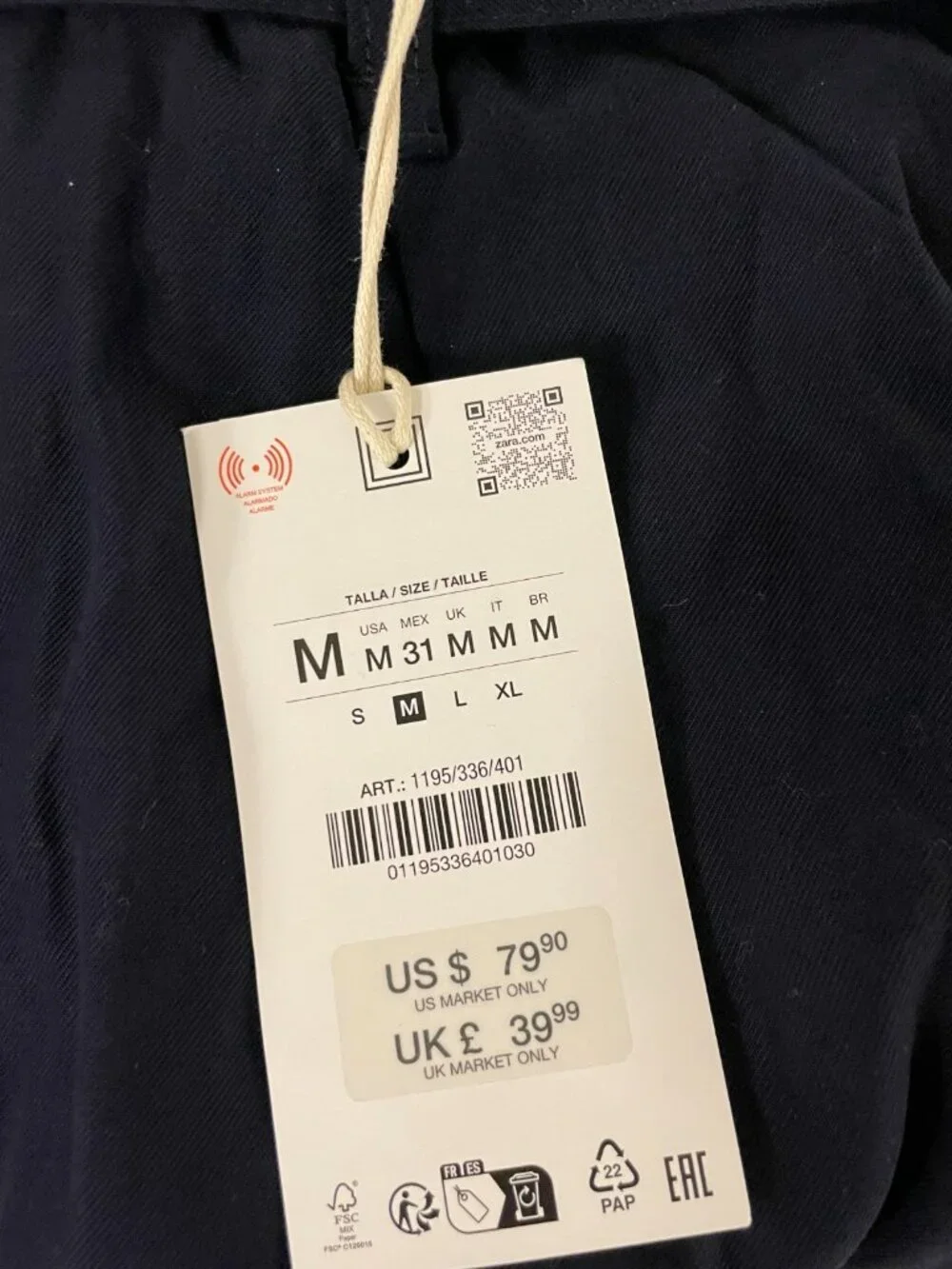 Zara mens pants